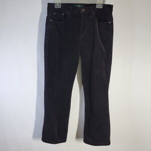 RLR Lauren Jeans Co Black Classic Boot cut Corduroys Size 10